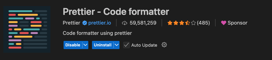 Prettier VS Code Extension